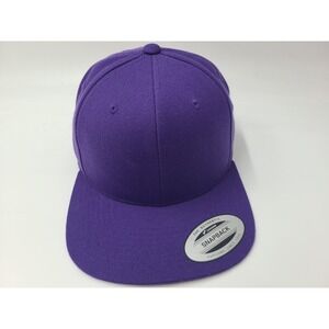 Yupoong Blank Plain Snapback Hat Cap Wool Blend Casual Baseball Men Women Purple